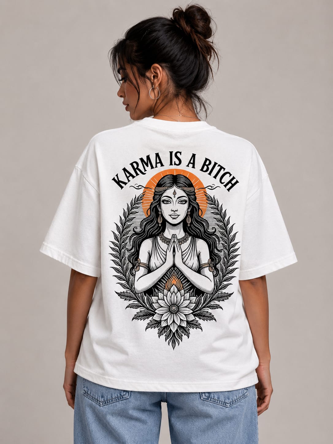 KARMA IS A BITCH – Oversized Graphic T-Shirt | Premium Cotton Streetwear Tee