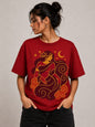 Celestial Serenity – Oversized Graphic T-Shirt | Mystic Moon Edition
