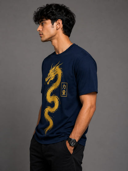 Golden Dragon – Premium Oversized Graphic T-Shirt