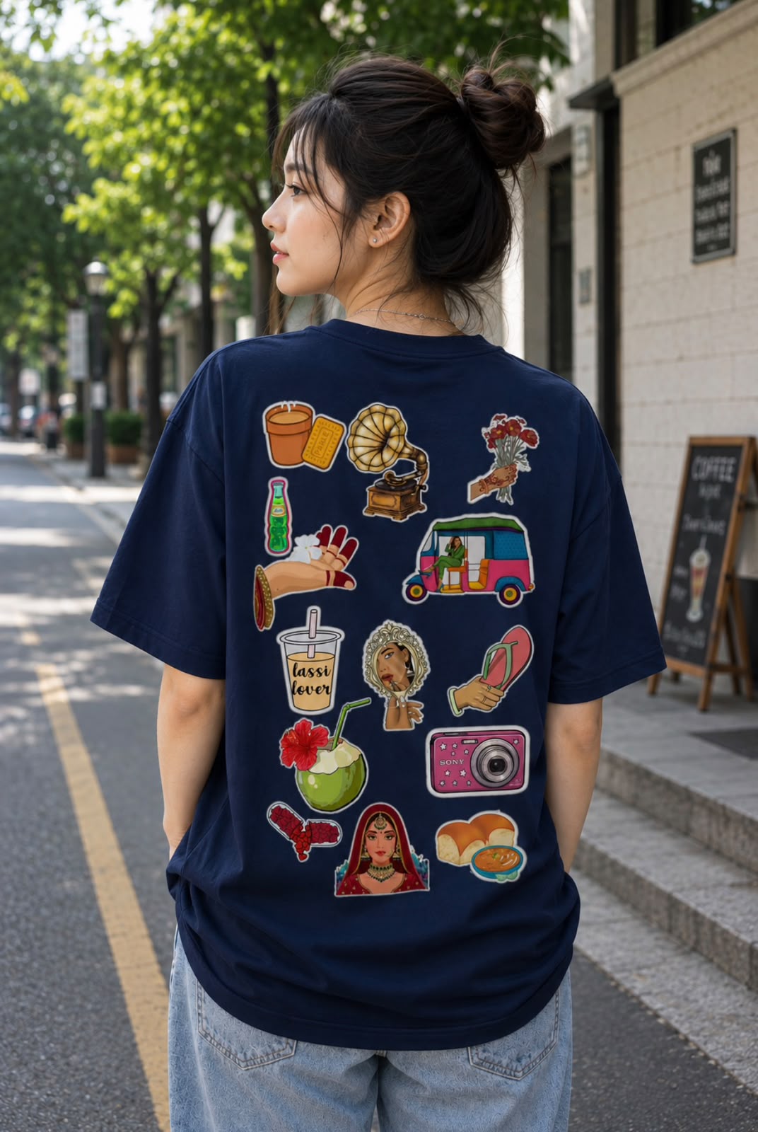 India Vibes – Culture Collage Graphic T-Shirt