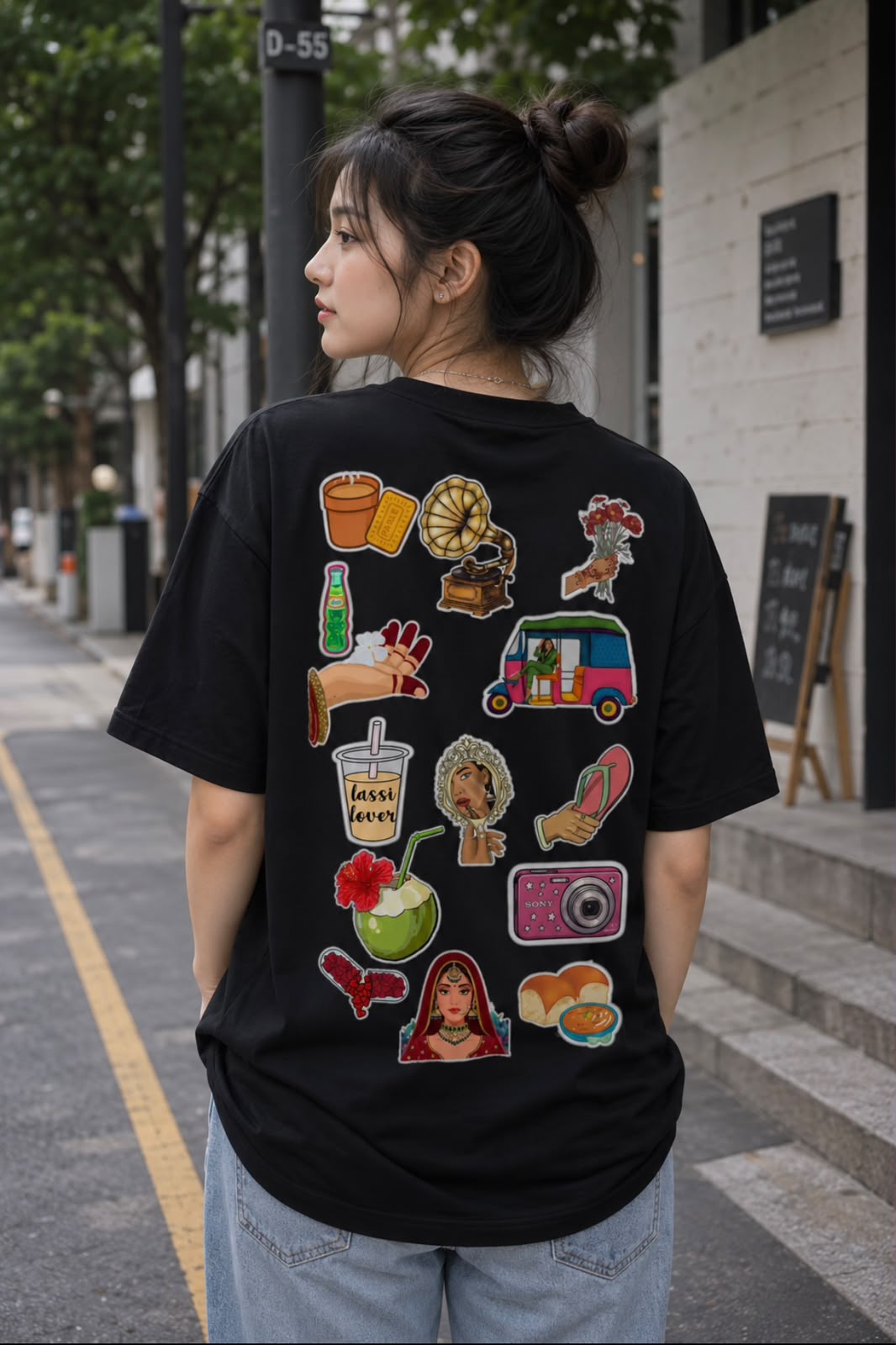 India Vibes – Culture Collage Graphic T-Shirt