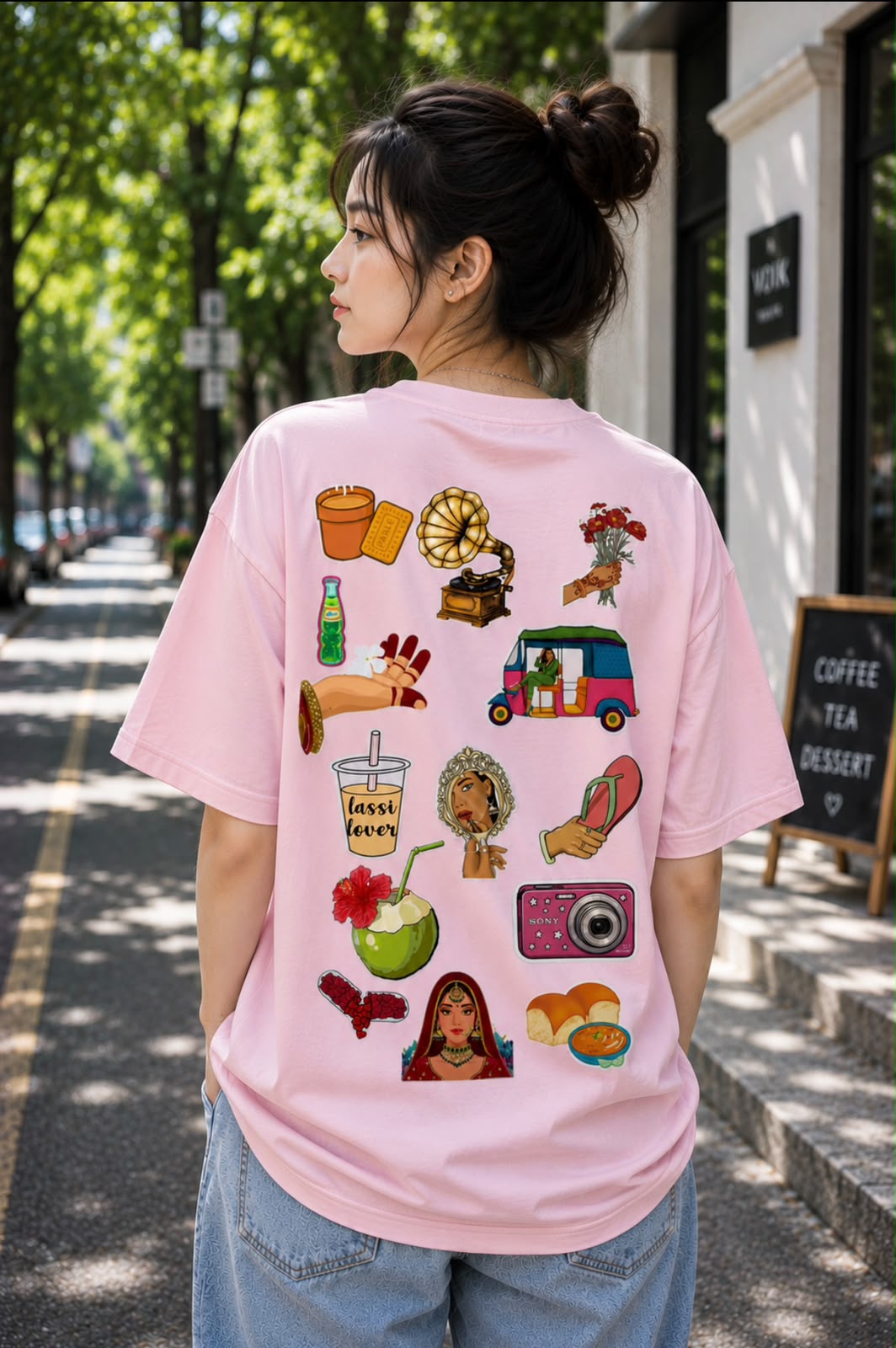 India Vibes – Culture Collage Graphic T-Shirt