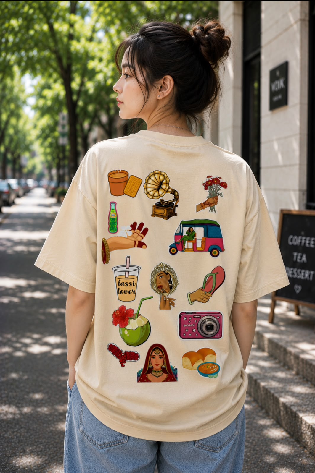 India Vibes – Culture Collage Graphic T-Shirt