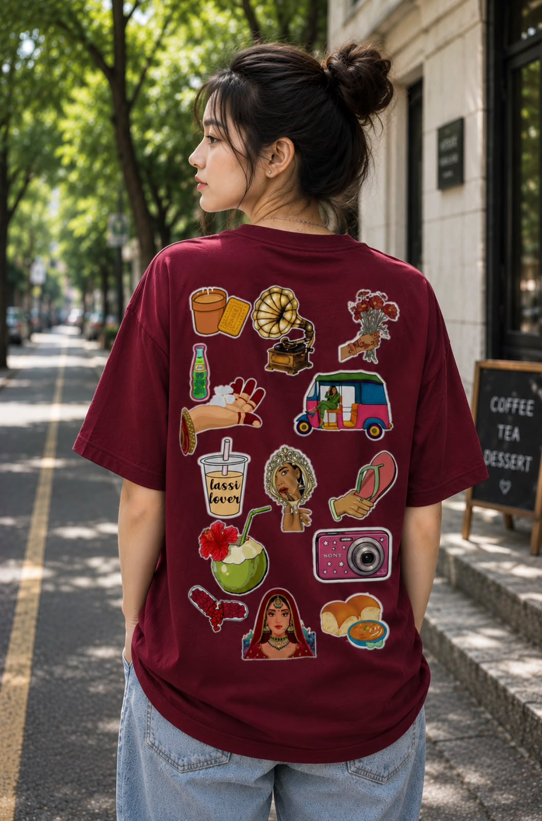 India Vibes – Culture Collage Graphic T-Shirt