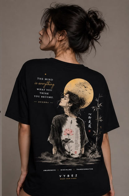The Mind Is Everything – Premium Oversized Back Print T-Shirt