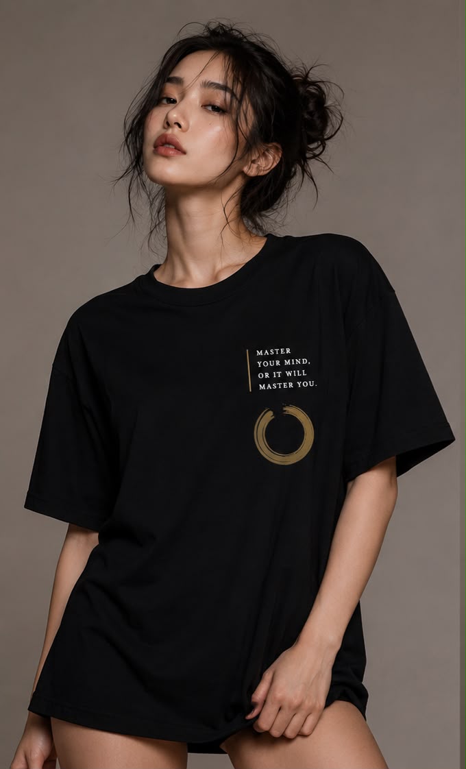 The Mind Is Everything – Premium Oversized Back Print T-Shirt