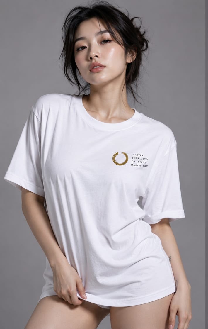 The Mind Is Everything – Premium Oversized Back Print T-Shirt