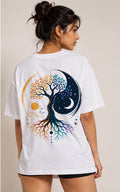 Tree of Balance – Philosophy Collection | Female Oversized T-Shirt