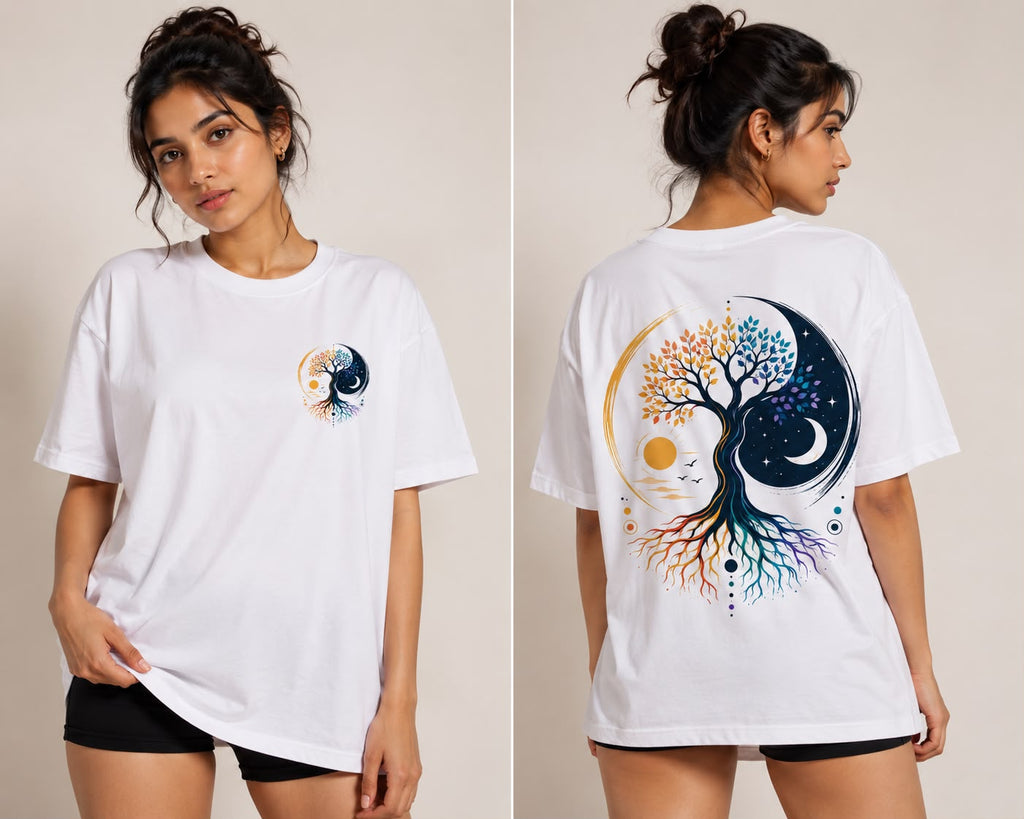 Tree of Balance – Philosophy Collection | Female Oversized T-Shirt