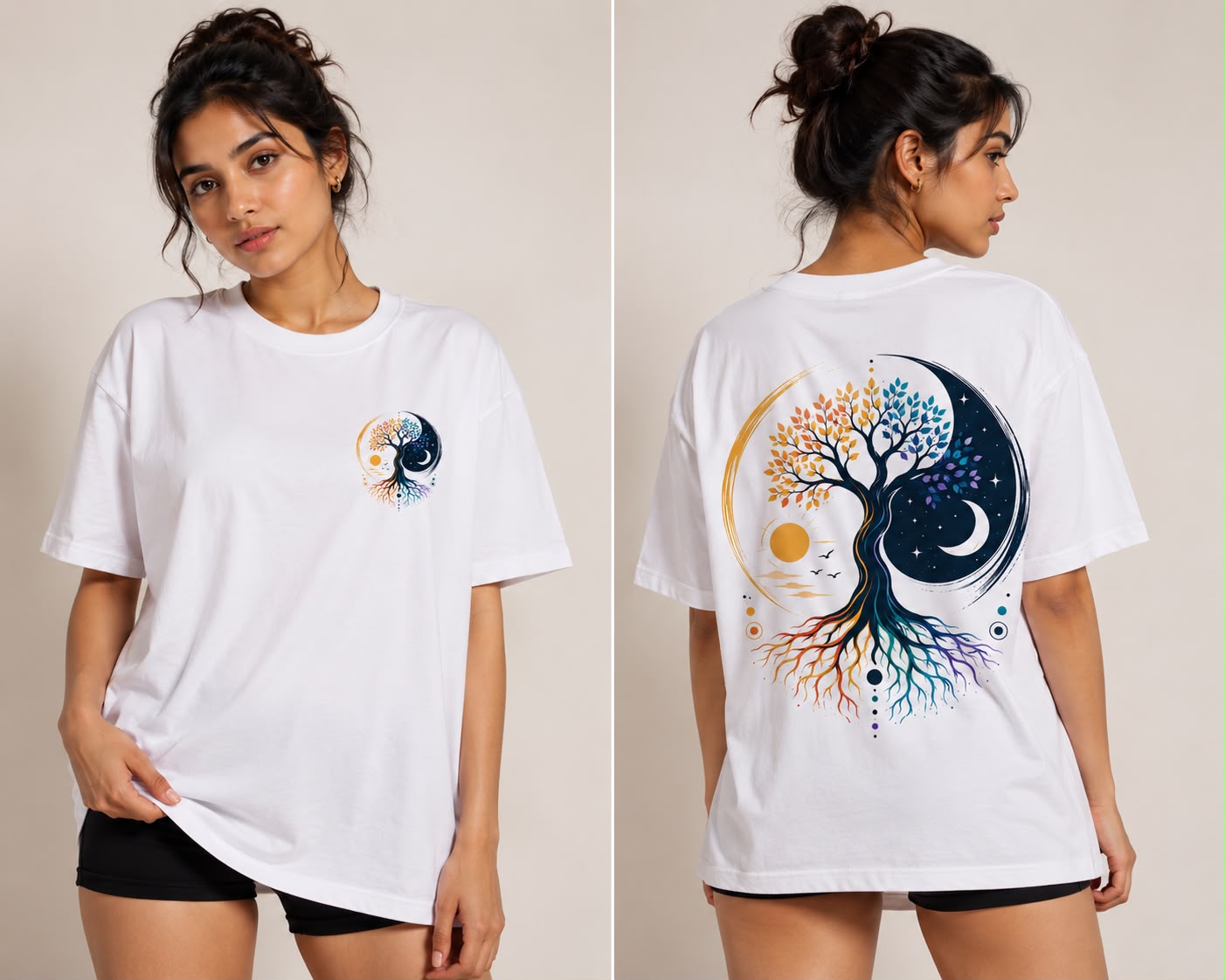 Tree of Balance – Philosophy Collection | Female Oversized T-Shirt