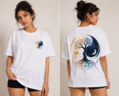 Tree of Balance – Philosophy Collection | Female Oversized T-Shirt