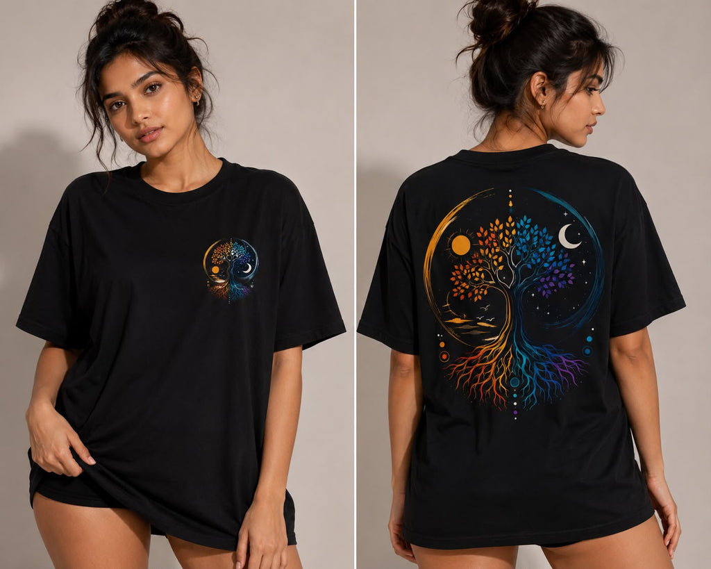 Tree of Balance – Philosophy Collection | Female Oversized T-Shirt