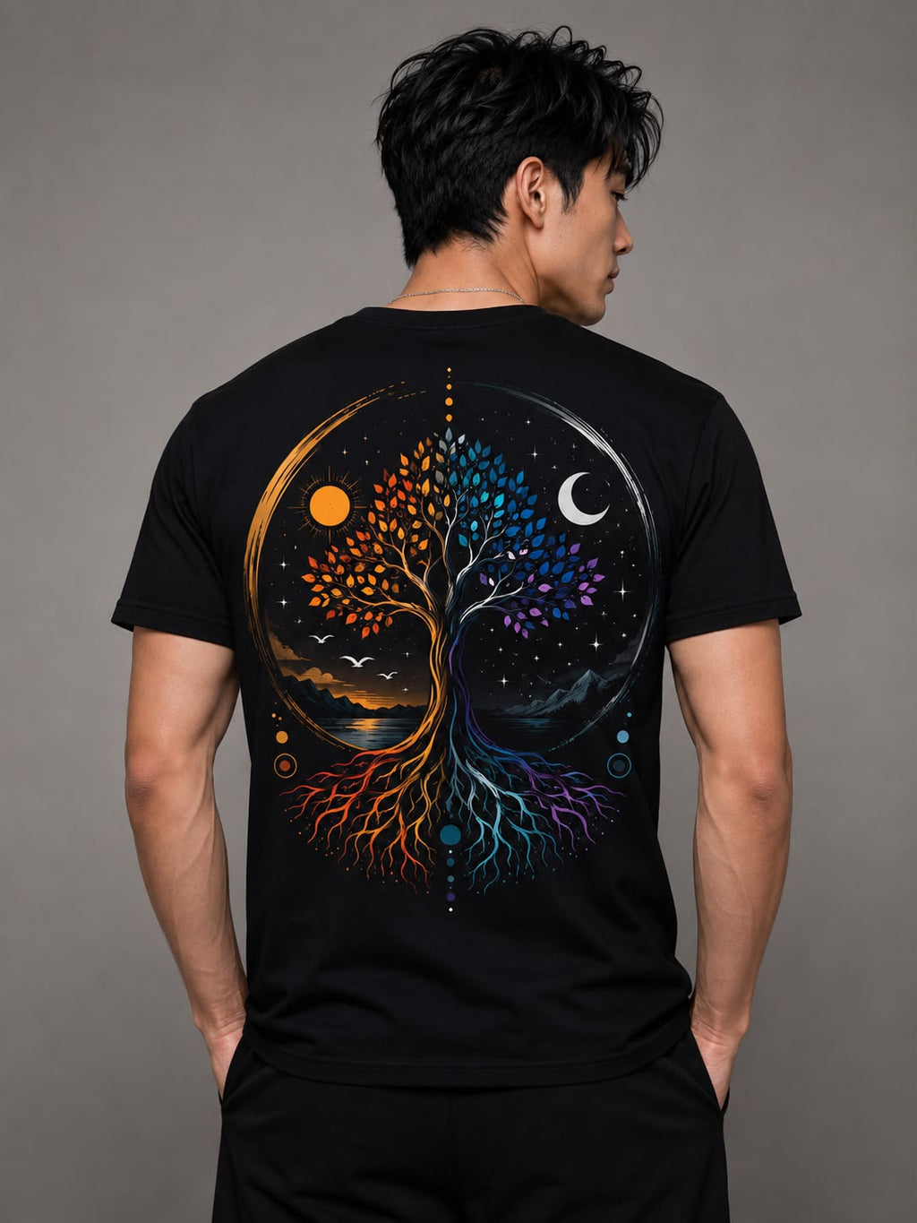 Tree of Balance – Philosophy Collection | Male Oversized T-Shirt