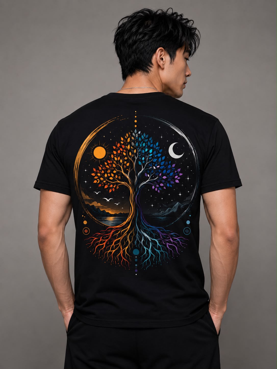 Tree of Balance – Philosophy Collection | Male Oversized T-Shirt