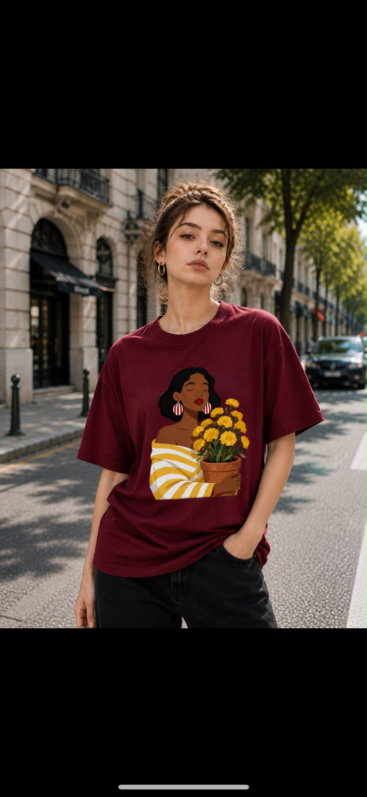 Bloom in Grace – Classic Collection Oversized T-Shirt for Women