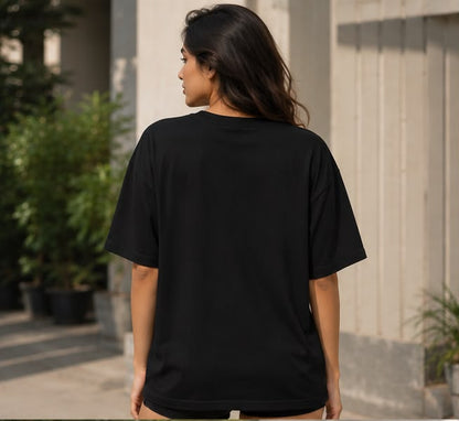 Trust the Process – Floral Inspiration Oversized T-Shirt for Women