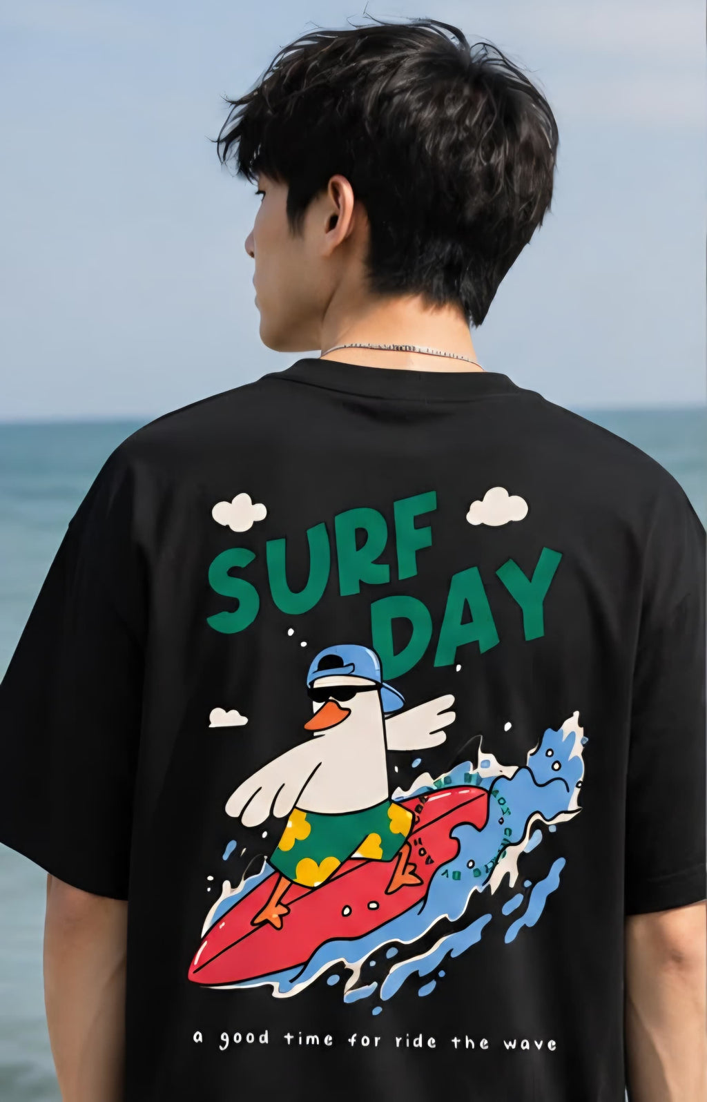Surf Day – Oversized Gaming Vibes T-Shirt for Men