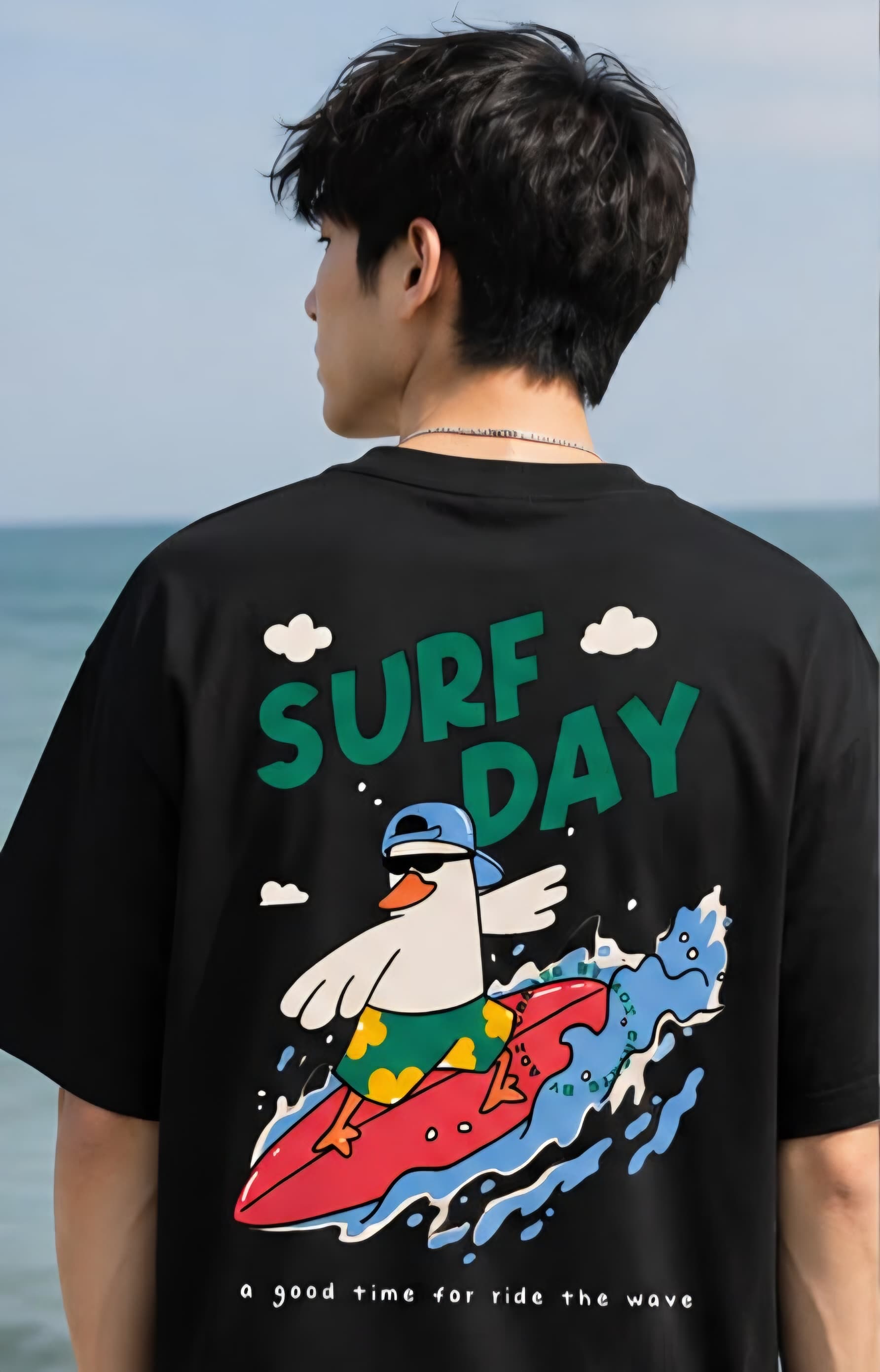Surf Day – Oversized Gaming Vibes T-Shirt for Men