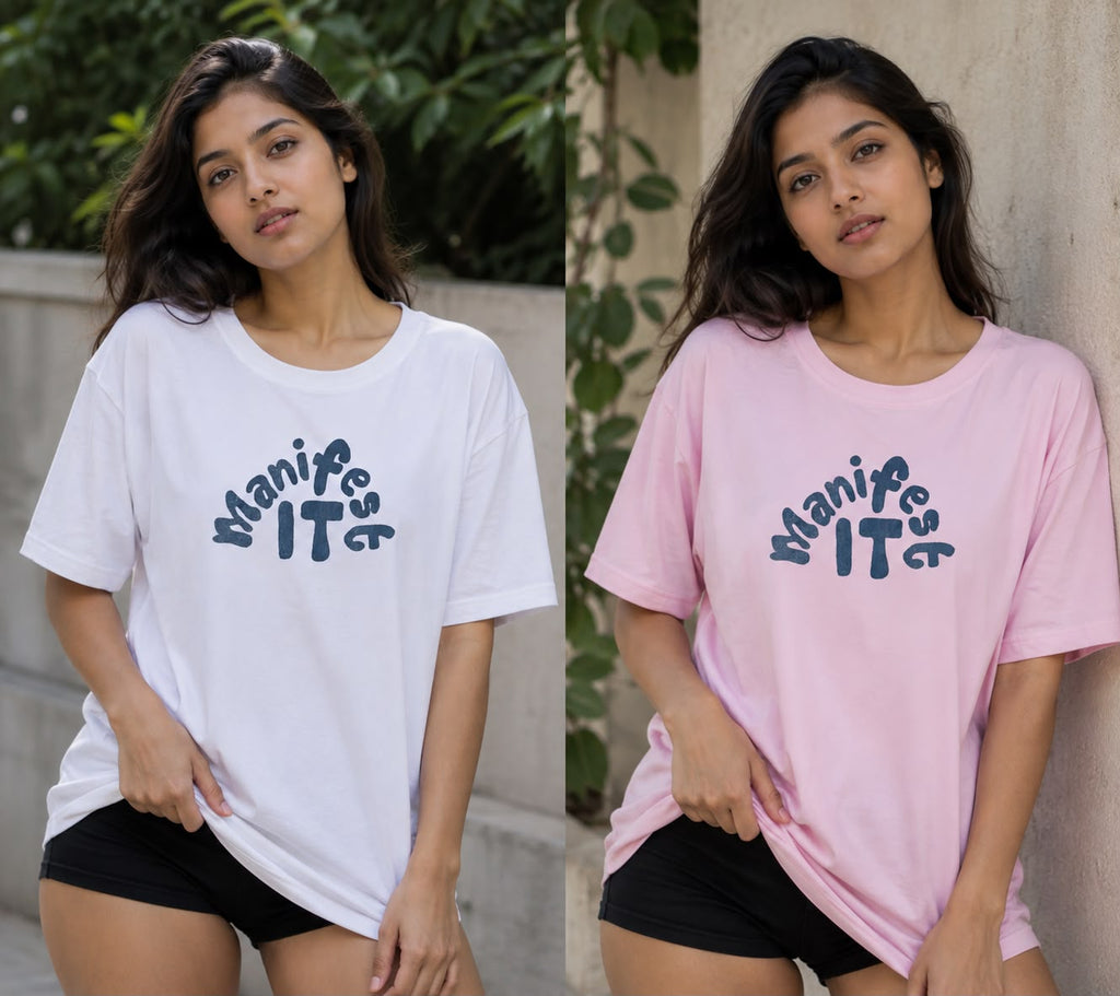 Manifest It – Women's Oversized Graphic T-Shirt | Philosophy Collection