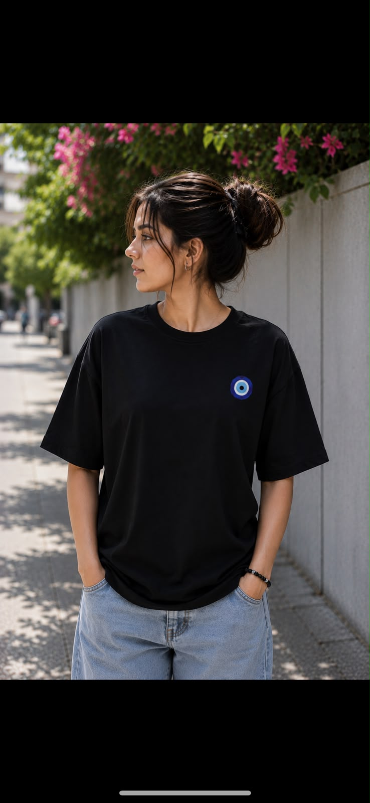 Lucky Harmony Oversized Graphic T-Shirt for Women