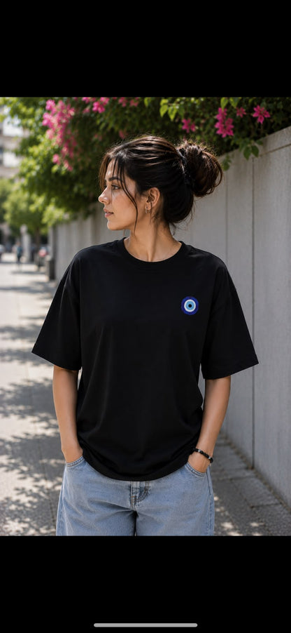 Lucky Harmony Oversized Graphic T-Shirt for Women