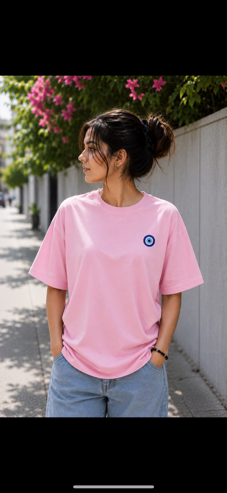 Lucky Harmony Oversized Graphic T-Shirt for Women