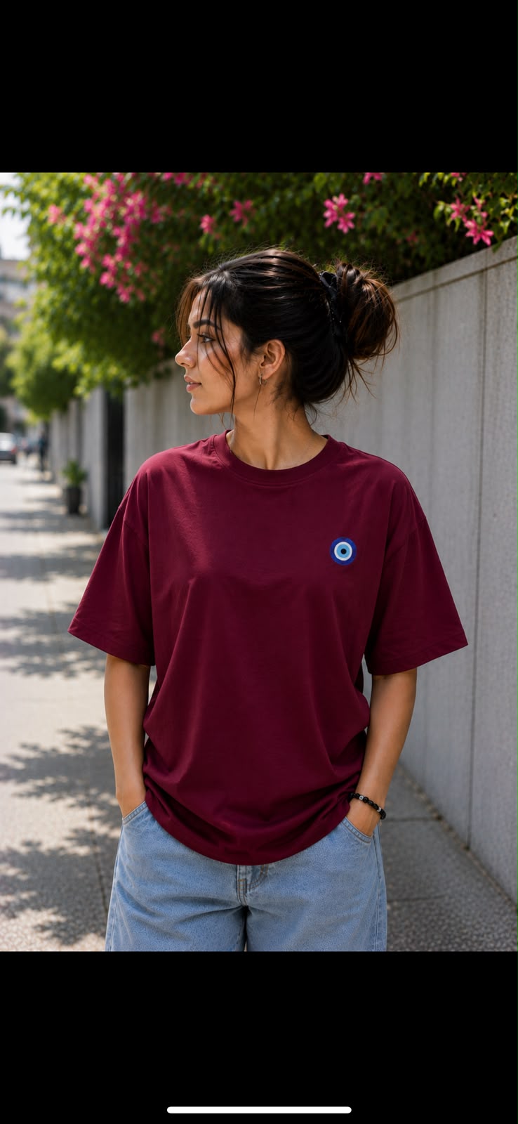 Lucky Harmony Oversized Graphic T-Shirt for Women