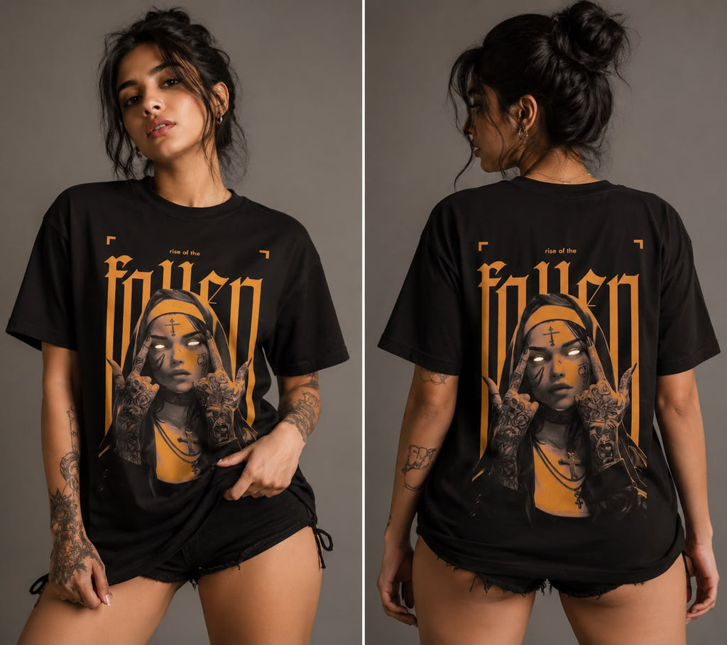 Karma Oversized Graphic T-Shirt for Women