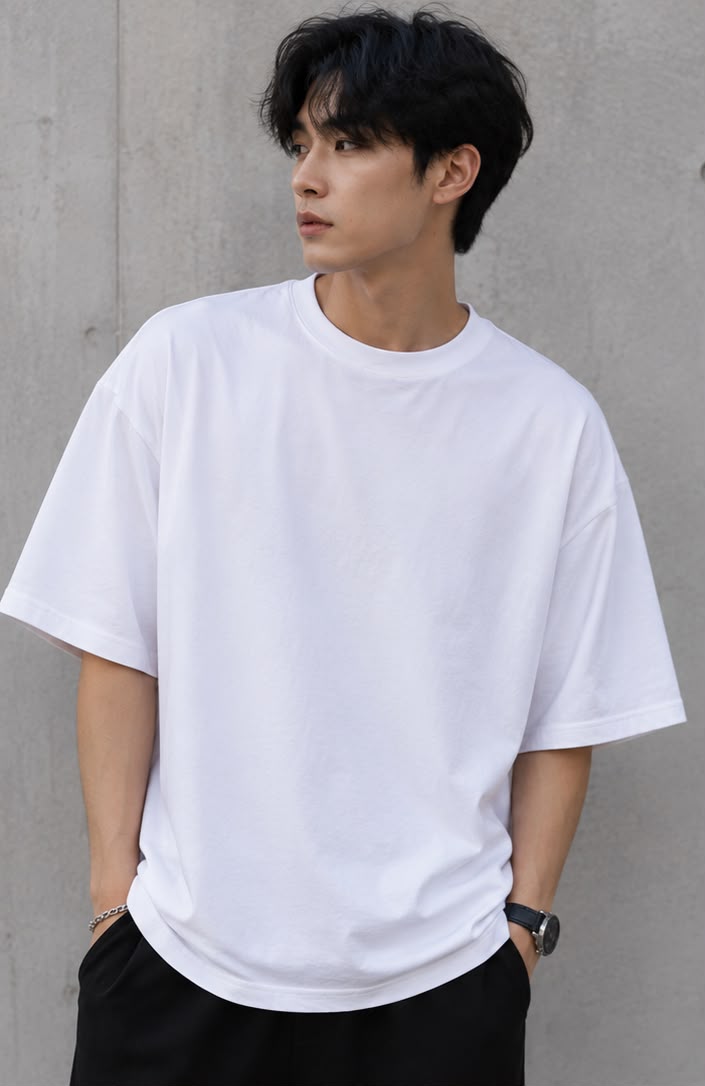 Midnight Bloom Cat Oversized T-Shirt for Men | Minimal Artistic Streetwear