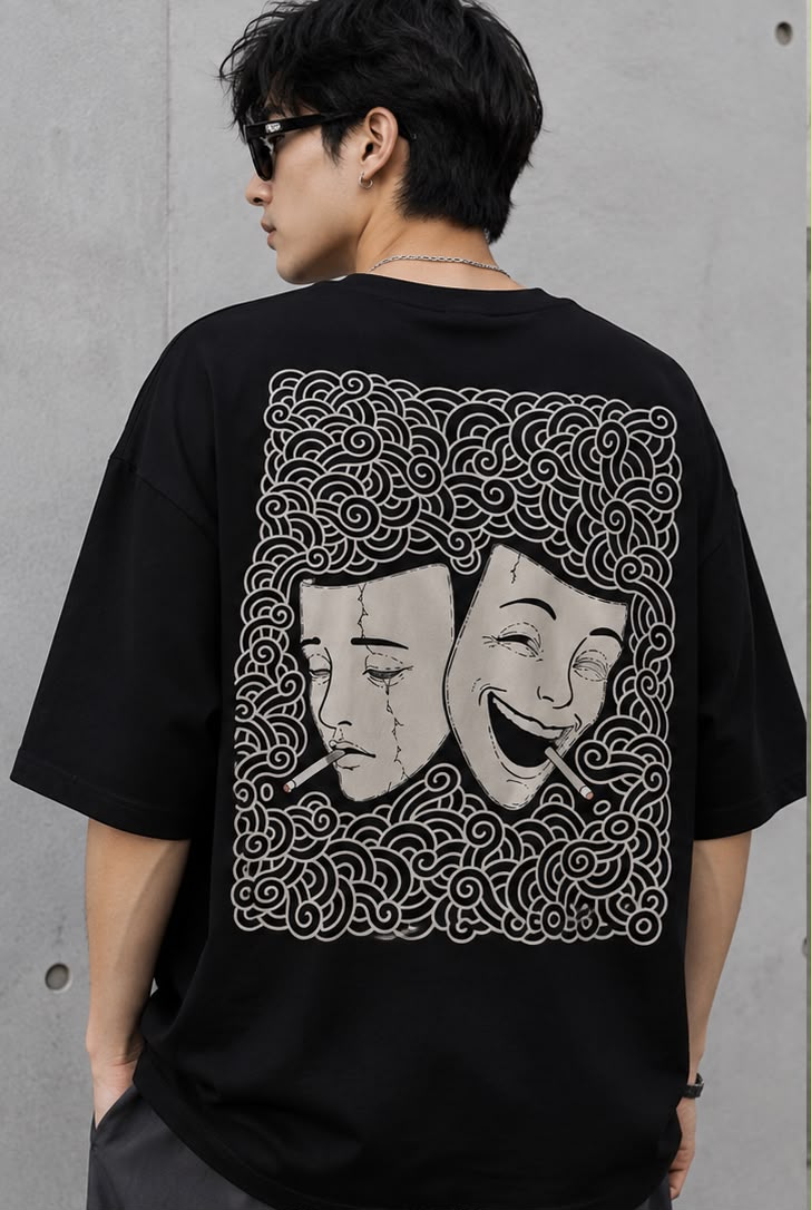 Duality of Mind Oversized T-Shirt for Men | Wear Your Inner Truth