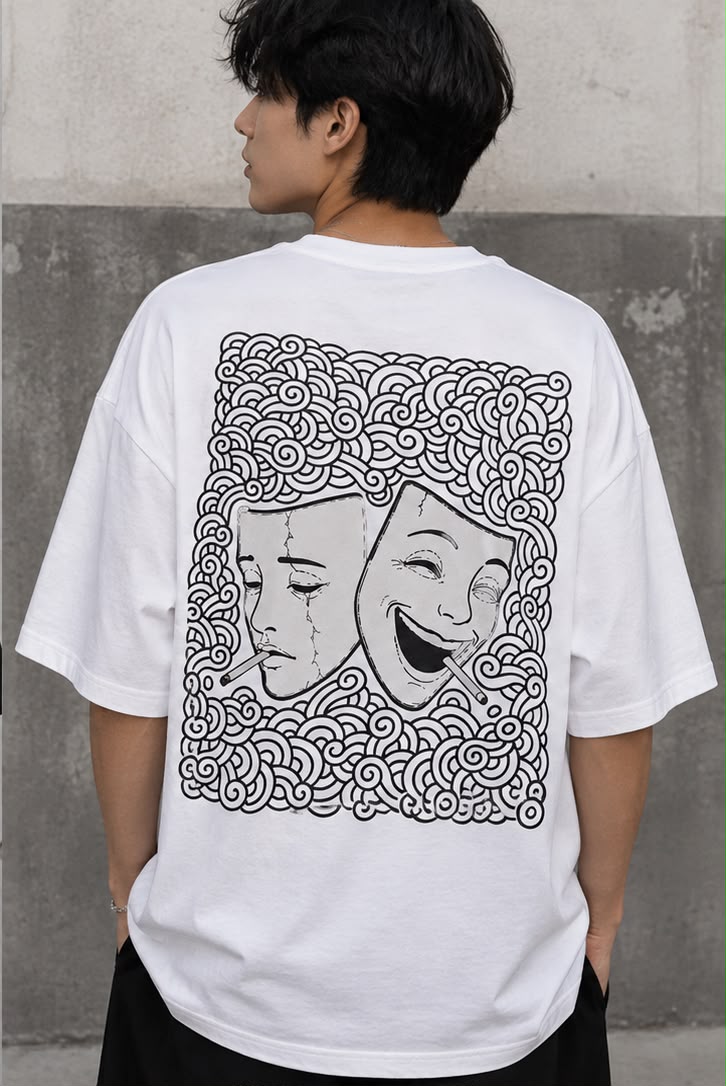 Duality of Mind Oversized T-Shirt for Men | Wear Your Inner Truth