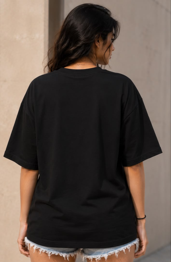 Golden Horizon Oversized T-Shirt for Women | Nature-Inspired Artistic Streetwear
