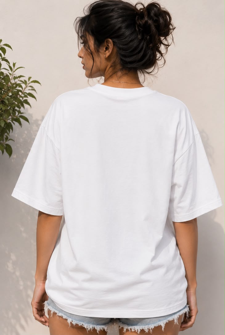 Golden Horizon Oversized T-Shirt for Women | Nature-Inspired Artistic Streetwear