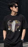 Phantom Gains Oversized T-Shirt for Men | Funny Gym Streetwear