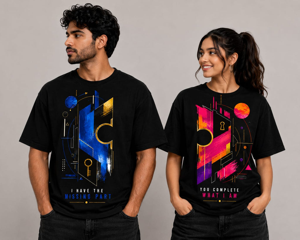 THE MISSING PART – Couple Oversized T-Shirt Set