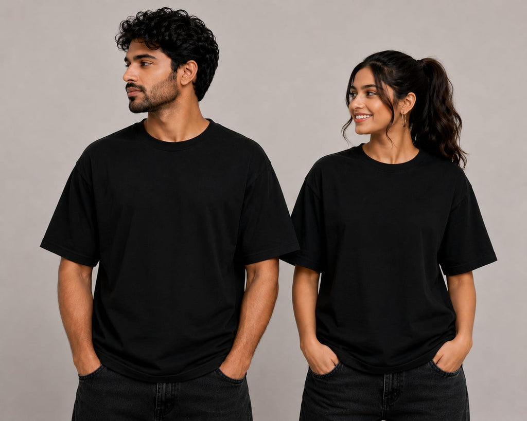 MADE TO BE INCOMPLETE × MADE TO FILL THAT SPACE – Couple Oversized T-Shirt Set