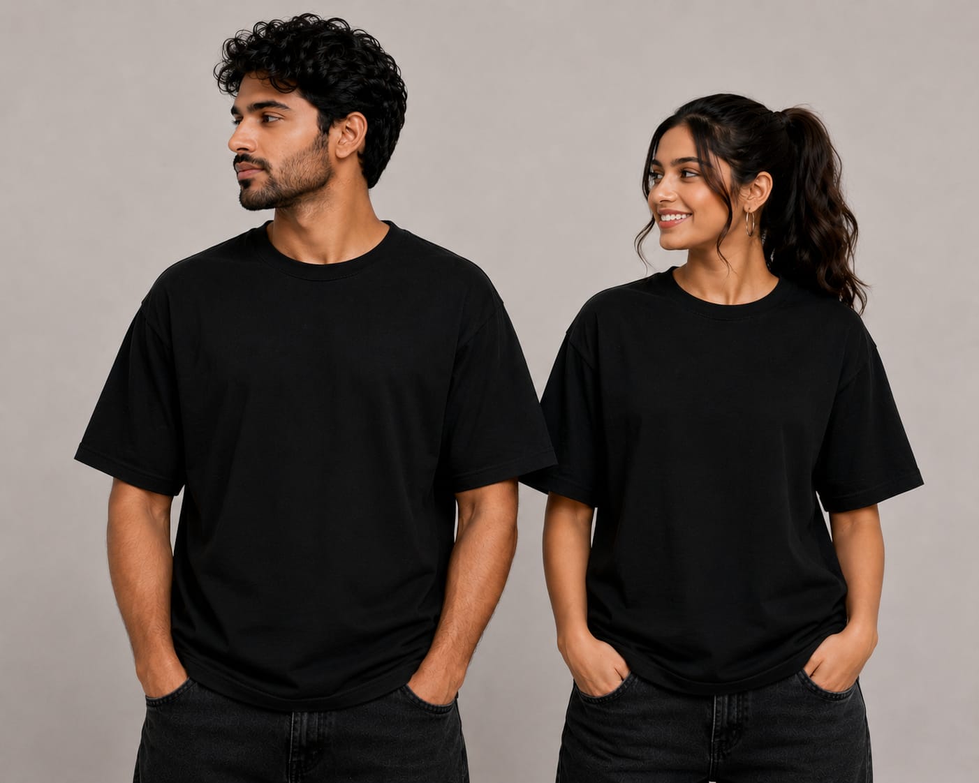 MADE TO BE INCOMPLETE × MADE TO FILL THAT SPACE – Couple Oversized T-Shirt Set