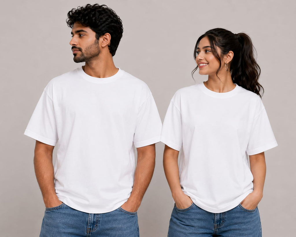 MADE TO BE INCOMPLETE × MADE TO FILL THAT SPACE – Couple Oversized T-Shirt Set