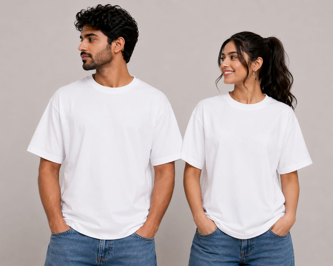 MADE TO BE INCOMPLETE × MADE TO FILL THAT SPACE – Couple Oversized T-Shirt Set