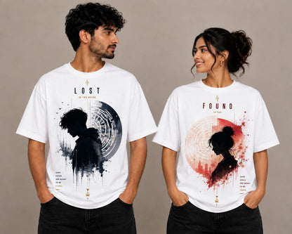 LOST IN THE NOISE × FOUND IN YOU – Couple Oversized T-Shirt Set