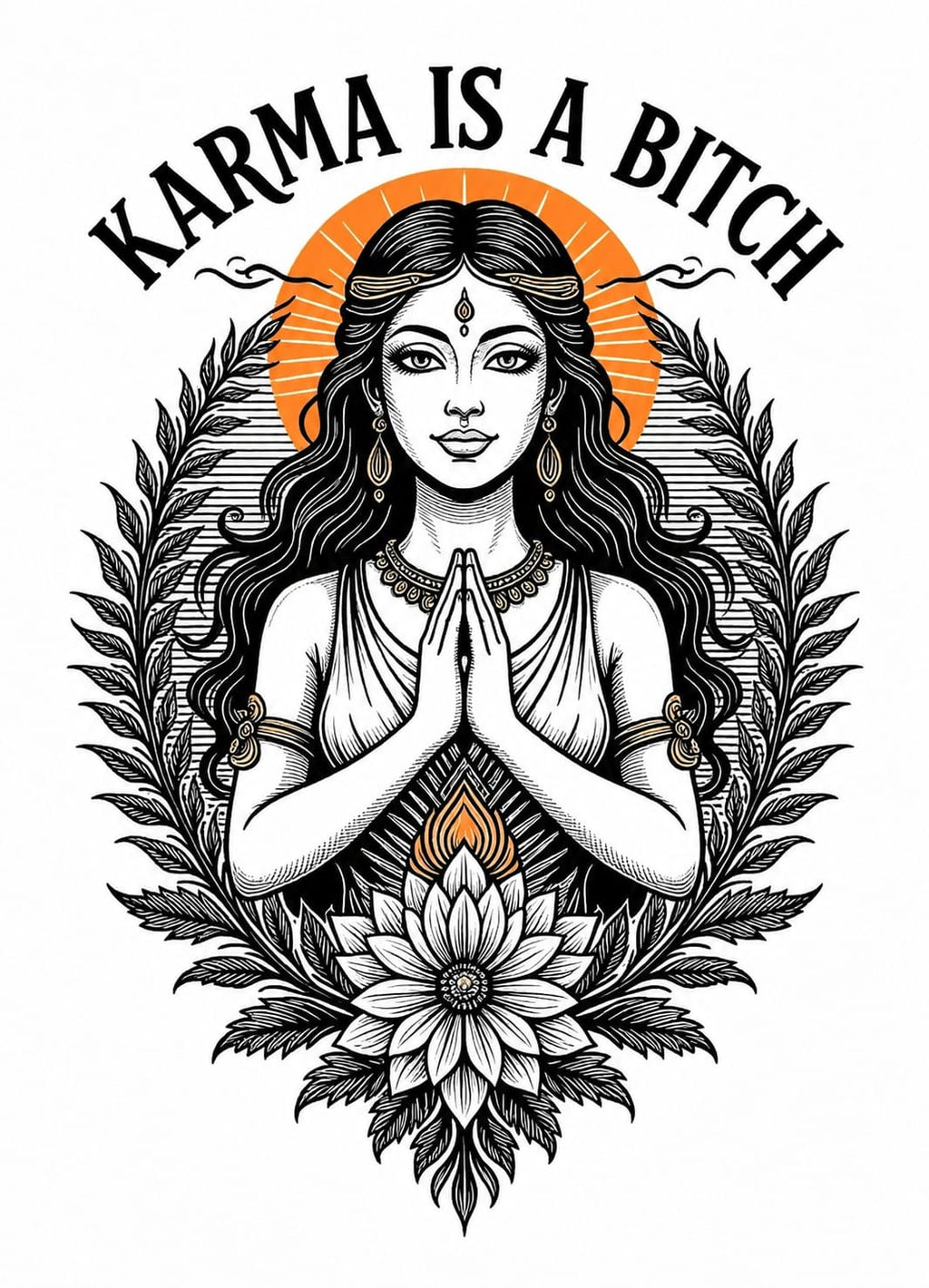 KARMA IS A BITCH – Oversized Graphic T-Shirt | Premium Cotton Streetwear Tee