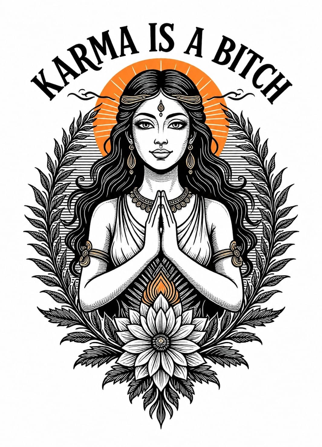KARMA IS A BITCH – Oversized Graphic T-Shirt | Premium Cotton Streetwear Tee