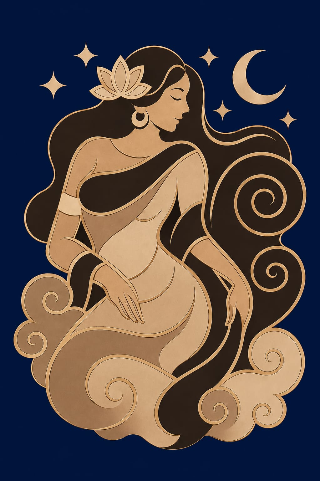Celestial Serenity – Oversized Graphic T-Shirt | Mystic Moon Edition
