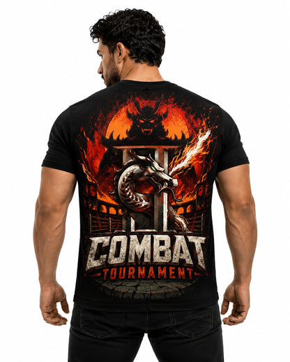 Combat Tournament – Oversized Graphic T-Shirt | Warrior Arena Edition
