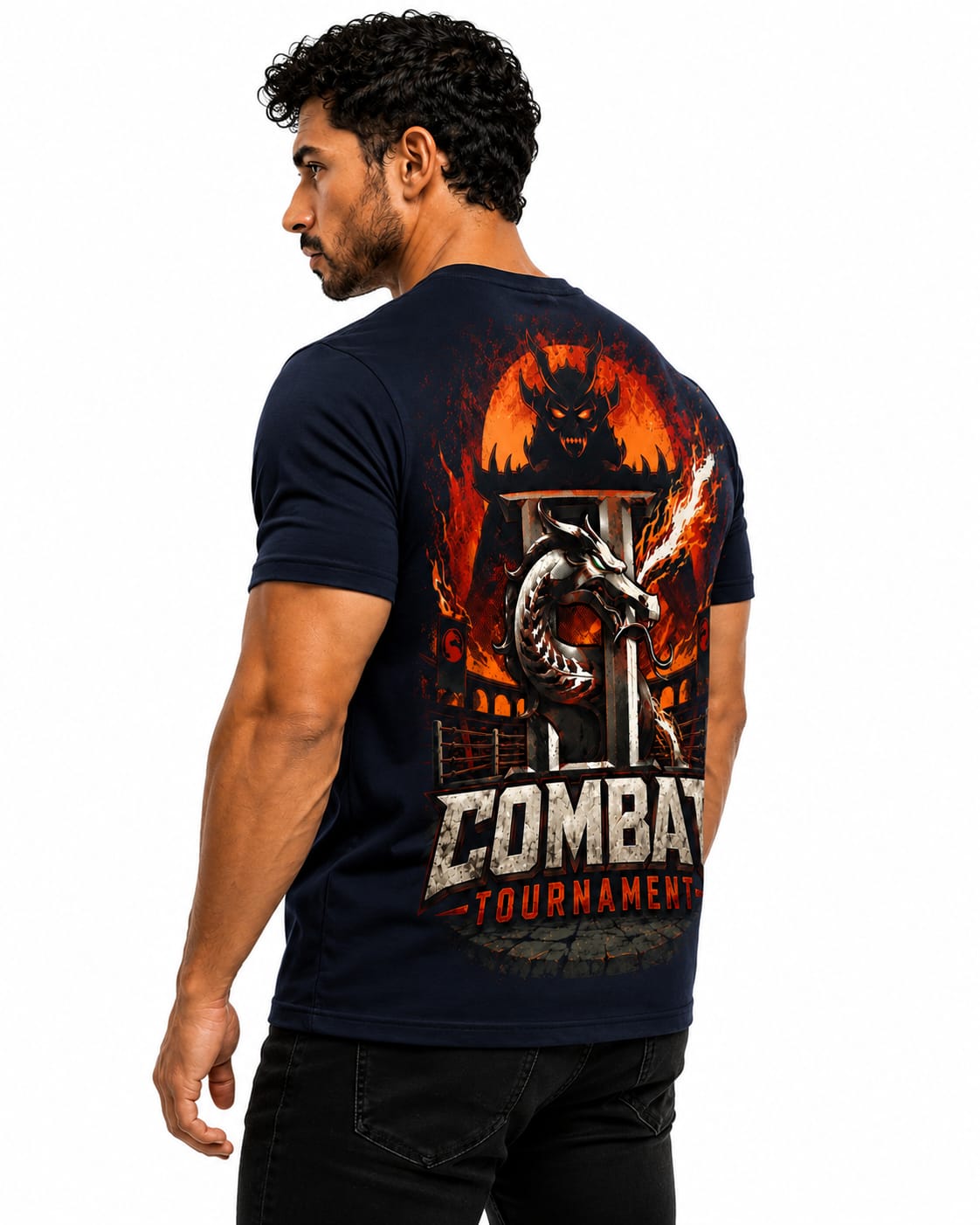 Combat Tournament – Oversized Graphic T-Shirt | Warrior Arena Edition