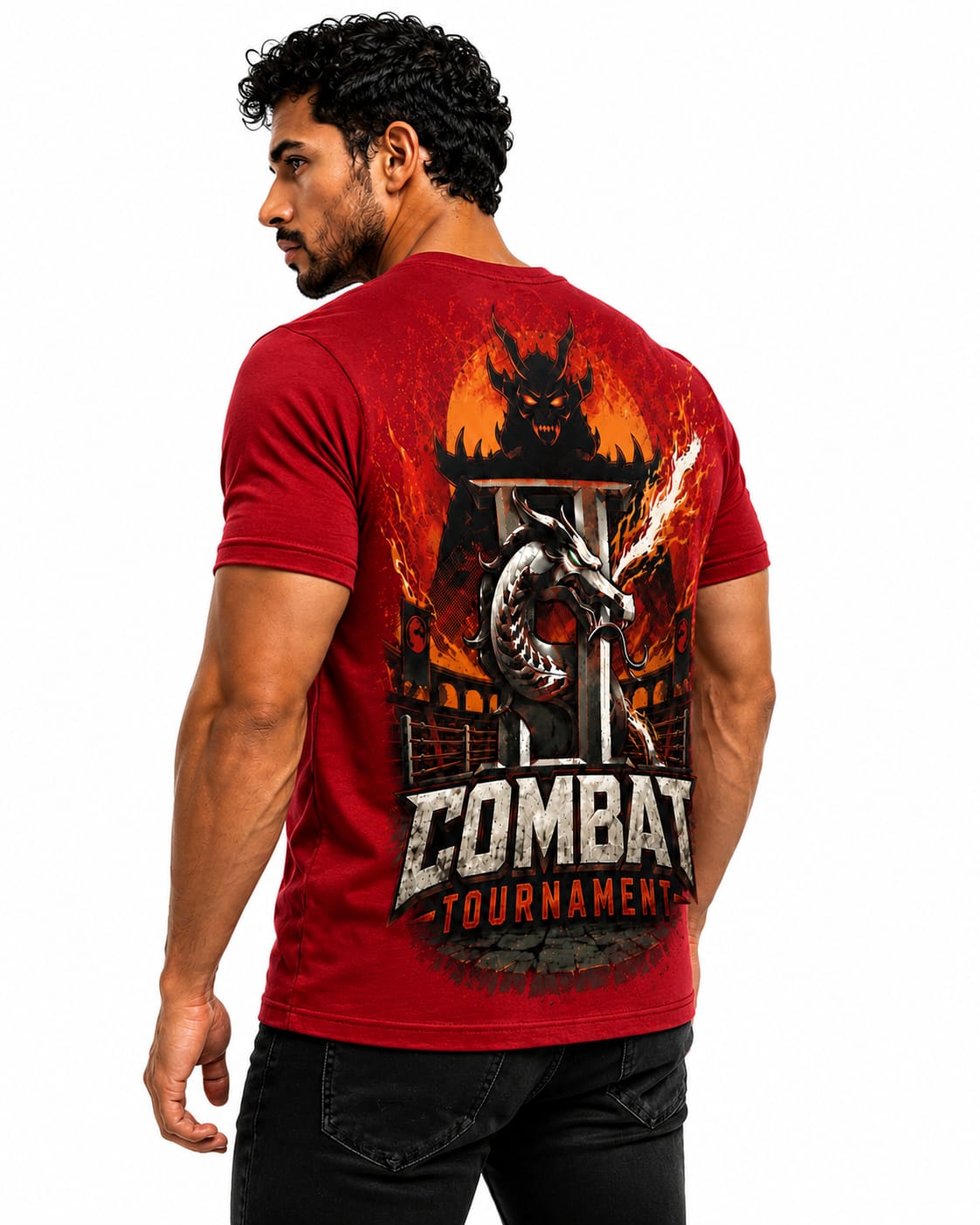 Combat Tournament – Oversized Graphic T-Shirt | Warrior Arena Edition