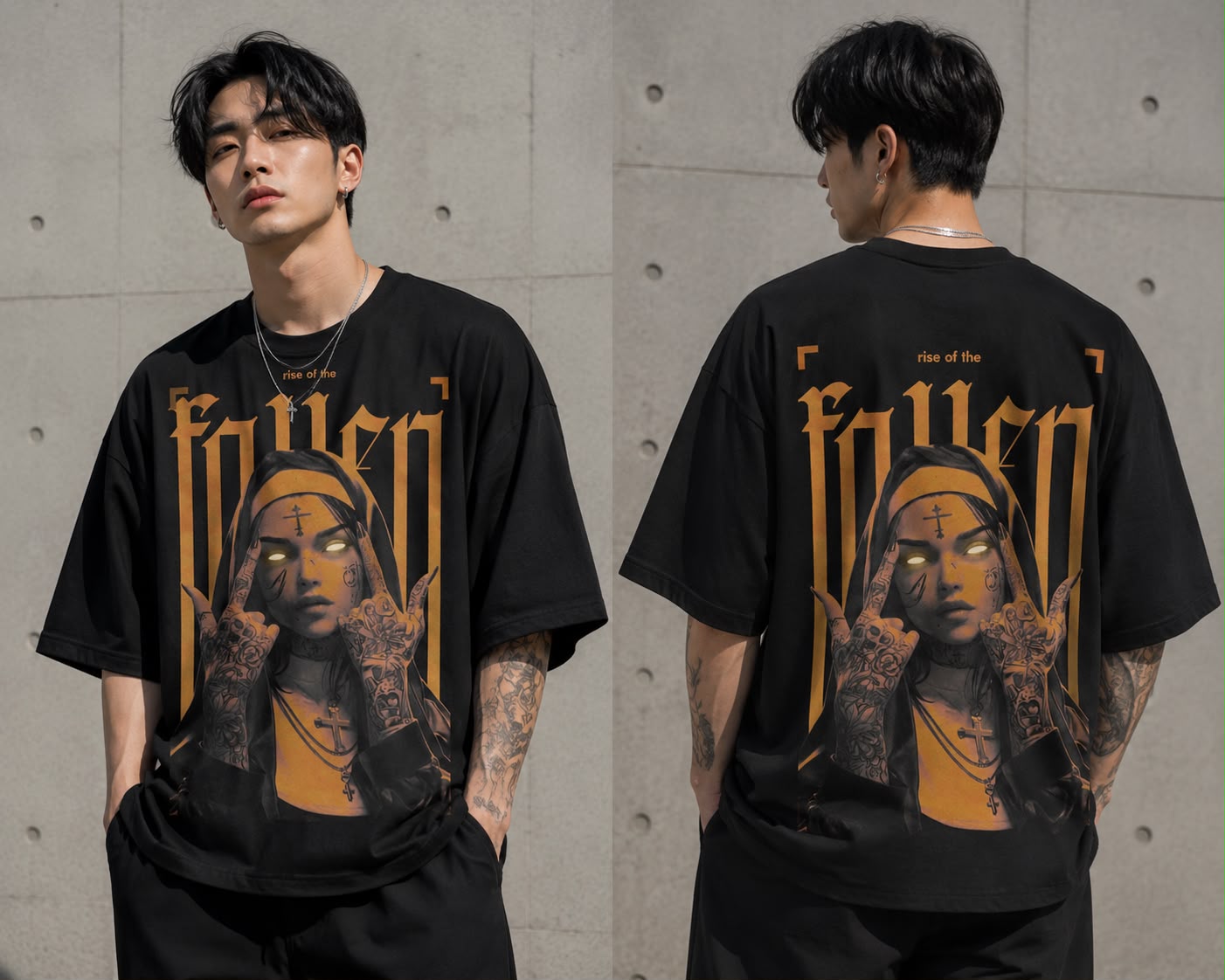 Three Wise Rebels Oversized Graphic T-Shirt for Men
