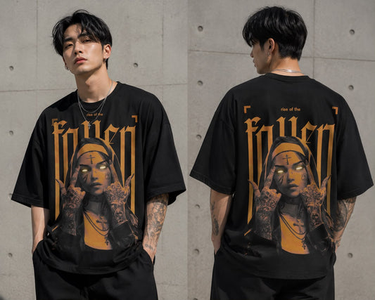 Three Wise Rebels Oversized Graphic T-Shirt for Men